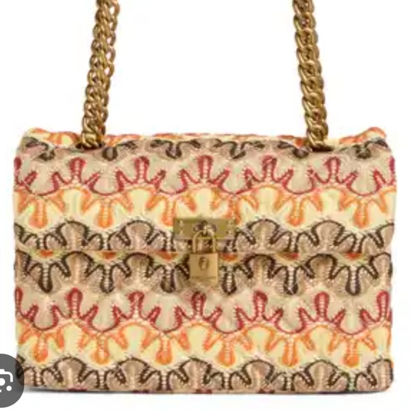 Kurt Geiger NWT Multi Colored Woven Medium Kensington Crossbody Bag - Picture 1 of 9